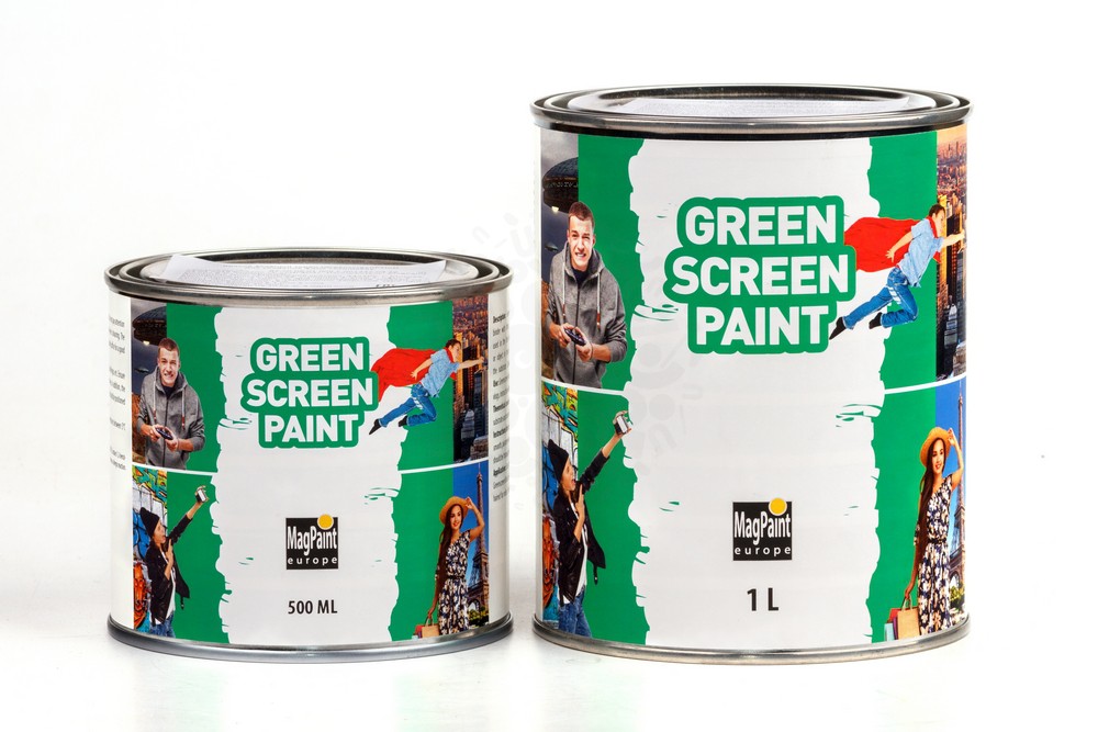 Краска для создания зеленого фона (хромакей) GreenscreenPaint (цв. зеленый / 1 л. / до 6 кв. м.)
